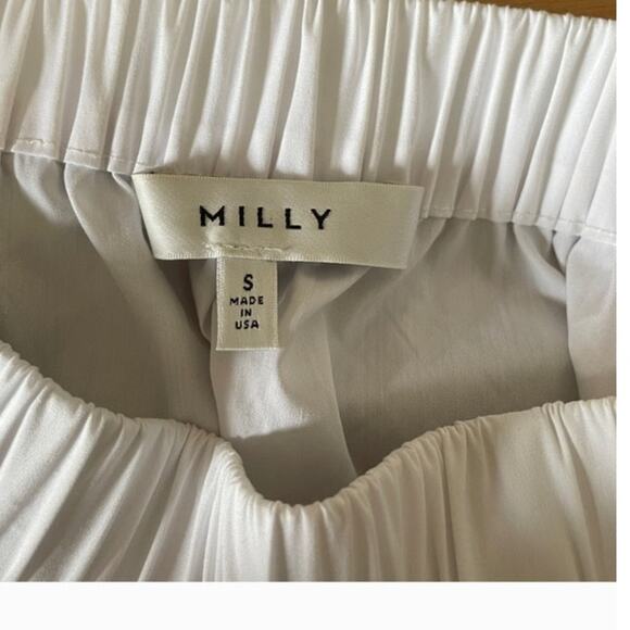 MILLY BLYTHE Sz S $325 Off The Shoulder White Cutout Top Blouse EUC - Picture 5 of 5